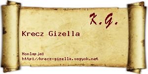 Krecz Gizella névjegykártya