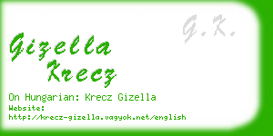 gizella krecz business card